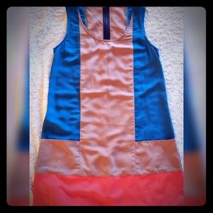 Retro Inspired Color Block Mini Dress